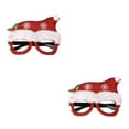 thumbnail image 1 of Becaristey Lunettes de Noël Funky Lunettes Décoratives pour Rassemblement Festif Spécial Multicolore Rouge Anglais 2 Ensembles, 1 of 6