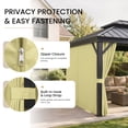 thumbnail image 5 of Snubbull Gazebo Curtains with Zippers for 12x16ft Gazebo, 4 Panels Waterproof Outdoor Privacy Sidewalls, Replacement Curtains for Patio Canopy with Tiebacks, Light Yellow, Only Curtain, 5 of 11