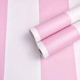 thumbnail image 3 of Papel tapiz PoetryHome rosa y blanco a rayas 45 x 297 cm impermeable, 3 of 3