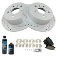 thumbnail image 2 of TRQ Rear Performance Brake Rotor Drilled Slotted & Ceramic Pad Kit w/Chemicals BKA15440 Fits select: 2012-2017 TOYOTA CAMRY, 2013-2018 TOYOTA AVALON, 2 of 6