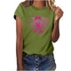 thumbnail image 1 of HongQid Cancer Shirt for Women Breast Cancer T-Shirt Shirts Pink Shirt Ribbon Short Sleeve Tee Tops, 1 of 7