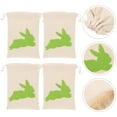 thumbnail image 3 of 4pcs Easter Gift Bags with Drawstring Easter Rabbit Candy Pouch Bags Easter Party Gift Pouches, 3 of 7