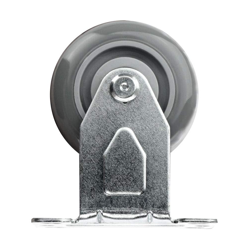 SY America 3" 4 Pack Caster w/ Gray Polyurethane Wheel Top Annular Plate, Top Plate Caster, 1200 lbs Total Capacity (3 inches pack of 4, 2 Swivel w/ Brakes & 2 Rigid)