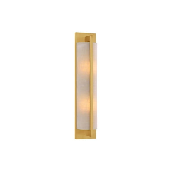 Newell 2-Light Wall Sconce in Warm Brass