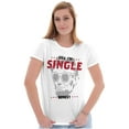 thumbnail image 4 of Funny Abe Lincoln Im Single Honest Womens Slim Fit Graphic Tee Brisco Brands M, 4 of 5