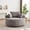 Grey & Corduroy, variant on CKEASEAN 55" Chenille Oversized 360 Degree Swivel Chair, Modern Round Chaise Lounge Chair with Back Cushion & Throw Pillows, Upholstered Accent Chair with Deep Seat for Living Room/Bedroom/Apartment