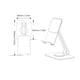 thumbnail image 2 of Faltbarrer 360 Drehbarrer Telefohalter, Soporte para Tableta para teléfono móvil, Soporte Universal para Dispositivo, Plegable, Ajustable, portátil, Marco de Metal, para Oficina, 2 of 6