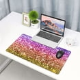 thumbnail image 6 of Kdxio Glitter Rainbow Print Large Gaming Mouse Pad,Non-Slip Base,Water Resist Keyboard Pad for Gamer,Office & Home,29.5 x 15.8 in, 6 of 9