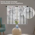 thumbnail image 6 of Christmas Snowflakes Pine Tree Kitchen Curtains Winter Window Curtains Over Sink Set of 2, Snow Glitter Rod Pocket Short Tier Curtains for Kitchen, Christmas Small Kitchen Decor (26x36 Inch), 6 of 6