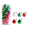 thumbnail image 4 of RBCKVXZ Multicolor 2.36"/6cm Christmas Balls Christmas Tree Decorations Ornaments Shatterproof Hanging Balls for Holiday Birthday Wedding Party Christmas Decorations Clearance Ornaments Set of 30pcs, 4 of 9