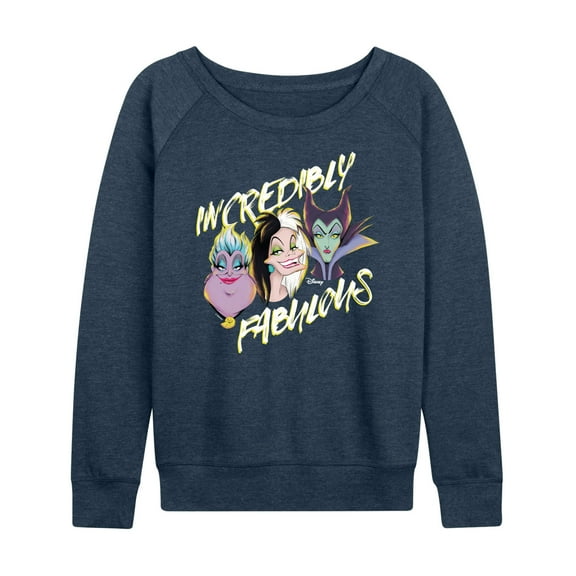 Disney Villains - Incredibly Fabulous - Women's Lightweight French Terry Long Sleeve Shirt