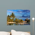 thumbnail image 1 of Ocean Sunset Polynesia Tahiti Wall Mural by Wallmonkeys Peel and Stick Graphic (24 in W x 16 in H) WM304516, 1 of 4