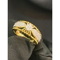 thumbnail image 2 of Real 0.55 Carats Round Brilliant Cut Natural Diamonds Wedding Band Ring In 14K Yellow Gold, 2 of 13