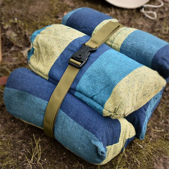 CRILSTYLEO Khaki Luggage Bungee Strap with Buckle, 1 Pack and Practical for Camping and Outdoor Use