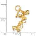 thumbnail image 3 of FB Jewels 14K Yellow Gold Solid Polished 3-Dimensional Horse & Carriage Charm, 3 of 4
