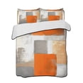 thumbnail image 2 of Burnt Orange Grey Twin XL Size Down Alternative Comforter, Lightweight Comforter Quilt Bedding Set with Pillow Shams Modern Oil Painting Art Abstract All Seasons Bed Comforter Duvet Insert 68"x98", 2 of 7