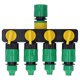 thumbnail image 1 of Water Hose Splitter ABS Material 4 Way Stainless Durable Garden Irrigation Faucet Splitter for Patio Farm, 1 of 5