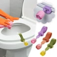 thumbnail image 4 of Toilet Seat Lifter New Arrivals Cute Rose Shape Toilet Handle Toilet Lid Lifter Avoid Touching the Toilet Lid Toilet Seat Lifter Tab for Travel Hotel Home Bathroom Office Toilet Training Medium Style, 4 of 5