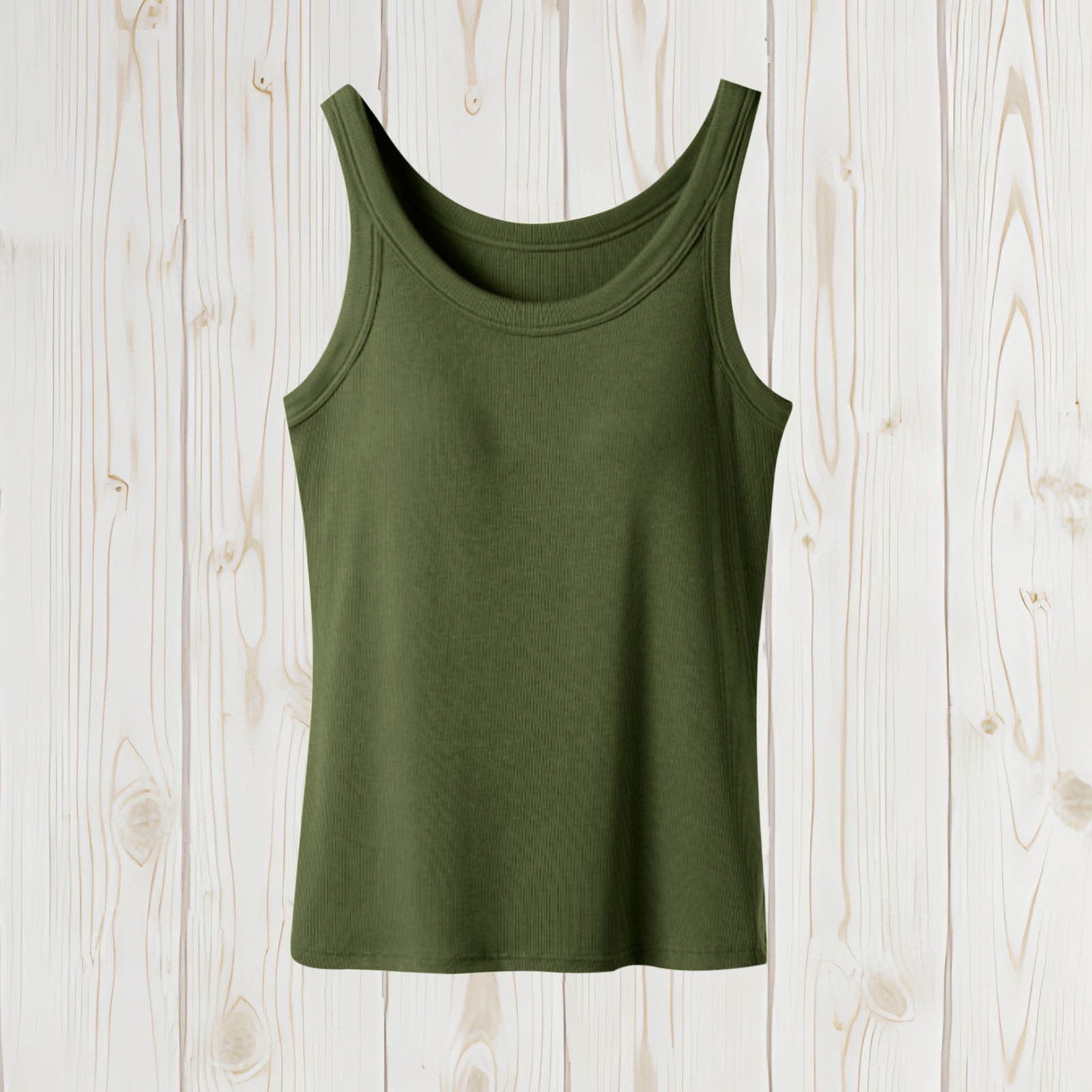 ylioge Womens Plus Size Tank Tops Built in Bras L-5X Sleeveless Crewneck Camisoles Pullover Stretchy Slim Solid Color Basic Loungewear Workout Vests