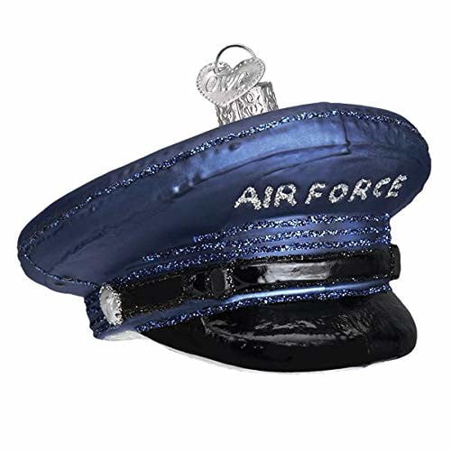 Details about   Old World Christmas 32379 Glass Blown Air Force Cap Ornament