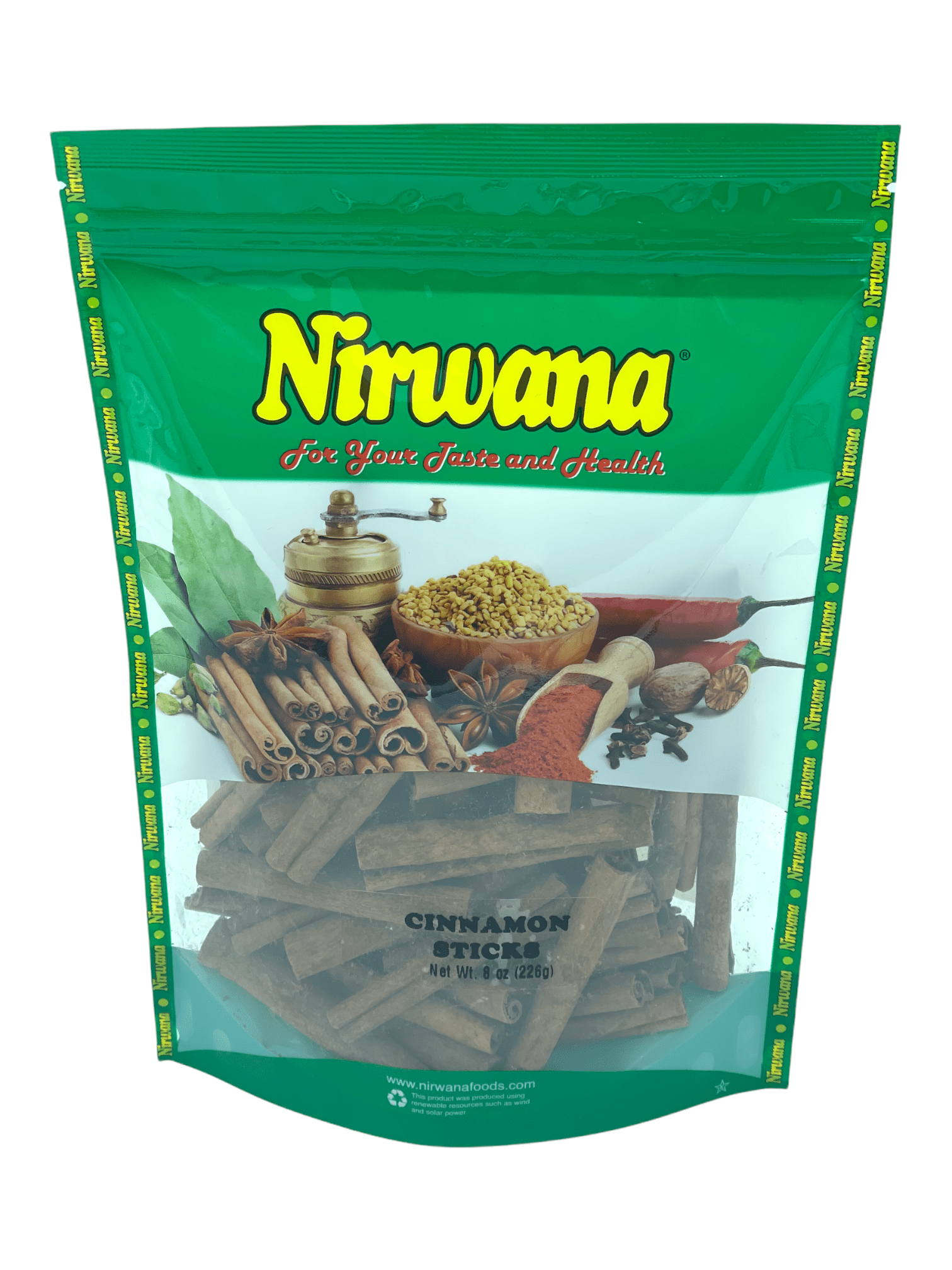 CINNAMON STICKS 8 OZ POUCH BY NIRWANA