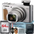 thumbnail image 1 of Canon PowerShot SX740 HS Digital Camera (Silver) with 40x Optical Zoom Lens + 64GB Memory Card + Cleaning Pen + ZeeTech Starter Bundle, 1 of 5