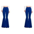 thumbnail image 3 of Youkk Lightweight High Waist Bell Bottom Comfortable Multiple Sizes Available Trousers navy blue XXL 2Set, 3 of 6