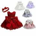 thumbnail image 4 of 2 Pcs Robe de Noël pour Tout-Petit Fille Bébé Princesse Filles Mignonne Nœud Papillon Robe de Fête Robes, 4 of 5