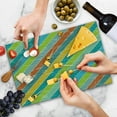 thumbnail image 4 of Vintage Rainbow Cutting Board, Diagonal Stripes with Grunge Effect Funky and Geometric Weathered Look, Decorative Tempered Glass Cutting and Serving Board, Large Size, Multicolor, by Ambesonne, 4 of 5