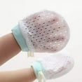 thumbnail image 5 of LEEYNEER Baby Boy Girl No Scratch Silk Cotton Mittens Mesh Breathable Drawstring Gloves for Newborn Toddler Infants 8 Pack (Eyelet Mitten), 5 of 8