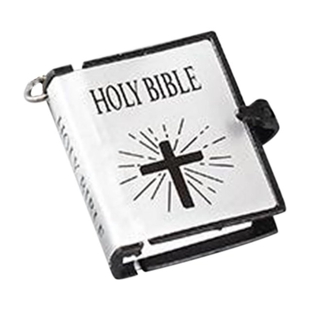 Llavero de Mini Libro Bíblico | Colgante pequeño de las Escrituras | Accesorio religioso de bolsillo | Funda de piel sintética | Páginas de papel | Regalo inspirador | 1,6 x 1,3 x 0,4 pulgadas | 1