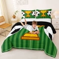 thumbnail image 3 of Erosebridal Cartoon Soccer Trophy Full Size Comforter Sets,Football Sport Games Bedding Sets For Kids,Reversible Black 3 Pieces, 3 of 7