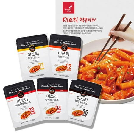 Asian Stir Fry Sauce MISS LEE Korean Foods Topokki Ddeokbokki Stir-fried Rice Case Sauce, Level 1 Mild and Sweet - Pack of 3 ()