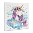thumbnail image 2 of Stupell Industries Contemporary Cute Happy Unicorn & Rainbow Canvas Art, 17 x 17, by Creative Studio, 2 of 8