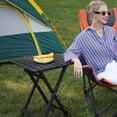 thumbnail image 3 of Mesa de camping plegable SUNNYFEEL: mesa de picnic portátil de aluminio liviana, 18.5 x 18.5 x 24.5 pulgadas para cocinar, playa, senderismo, viajes, pesca, barbacoa, mesas de campamento plegables peq, 3 of 5