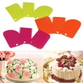 thumbnail image 1 of Plastic Dough Scraper Baking Tools Set, 3-Piece Cake Icing Fondant Spatulas with Smooth Jagged Edge, Reusable Non-Stick Cake Decorating Tools for Home Bakers, 4.7X3.1In, 3-Piece Butter Scraper Set, 1 of 6