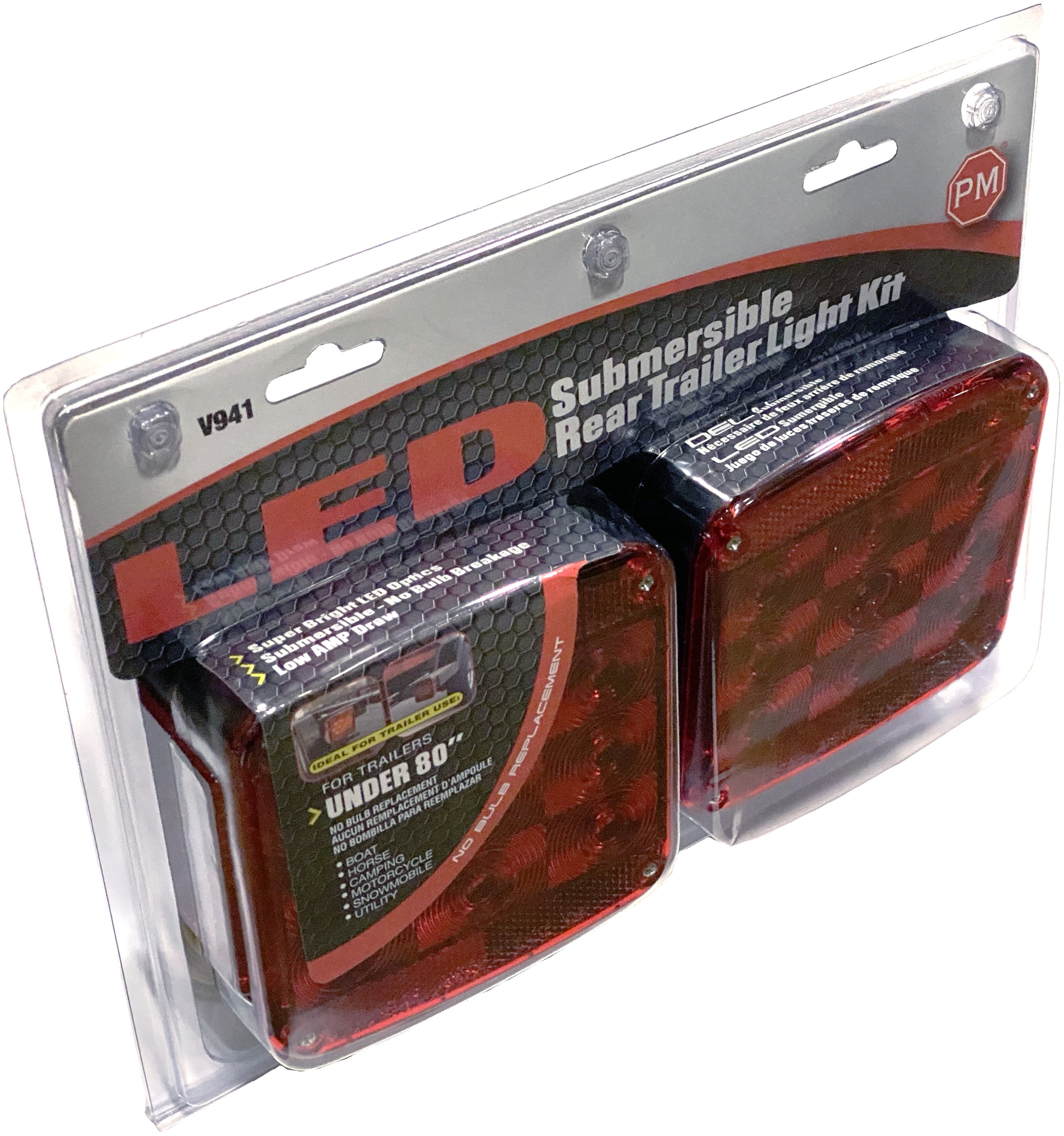 Peterson Manufacturing V941 Under 80 inch Wide Trailer Rear Light Kit