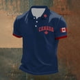 thumbnail image 2 of Adult Mens Polo Shirt Short Sleeve Button Tee Shirts Basic Blue Men Summer Outfits, 2 of 3