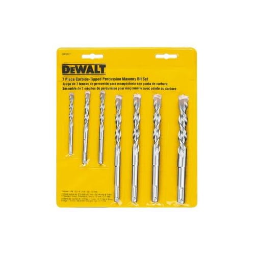 DEWALT DW5207 7Piece Premium Percussion Masonry Drill Bit Set