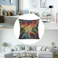 thumbnail image 5 of Pillow Cover Colorful Gradient Forest Decorative Square Pillowcase Cushion Case Nature Colorful Sky Stars Galaxy Throw Pillows 16"x16" for Couch Sofa Bed, 5 of 7