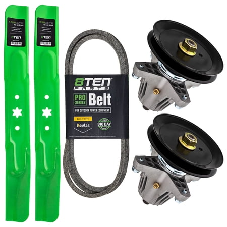 8TEN Blade Spindle Belt Kit for Cub Cadet XT1-LT42 XT2-LX42 42-inch 942-0656 MK1005729