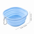 thumbnail image 3 of Aoznliie Travel Dog Bowls, Lightweight Collapsible Silicone Dog Bowl for Camping, 5.1x5.1x0.5 inch Portable Dog Water Bowl for Walking Travel, Blue, 3 of 6