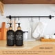 thumbnail image 4 of Set dispensador de jabón DIDROOM Glass con bandeja de bambú, color negro, 4 of 6
