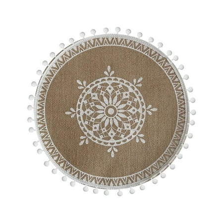 

Tohuu Round Tassel Placemats Fringe Table Mats for Dining Table Modern Farmhouse Bowl Pad for Kitchen Bohemian Wedding Decor accepted