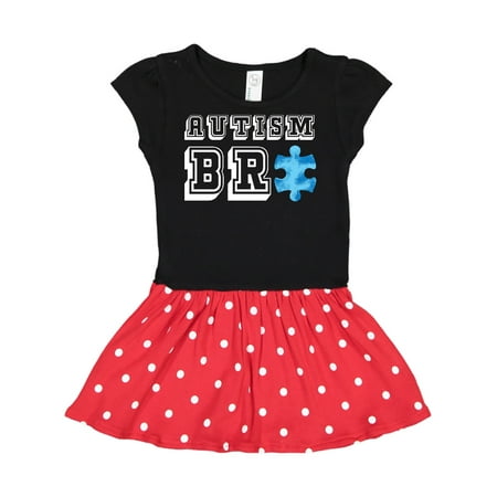 

Inktastic Autism Awareness Autism Bro with Blue Puzzle Piece Gift Toddler Girl Dress
