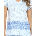 thumbnail image 5 of Casual Nights Women's Capri Pajama Set, Top with Capri Pants Pjs Floral Pajama Sets, 5 of 5