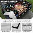 thumbnail image 5 of Yuyamidu Cute Capybara Golf Cart Seat Covers, Colorful Light Club Car Seat Blanket with Pockets, Christmas Golf Cart Accessories for Most Club Cars, 5 of 7