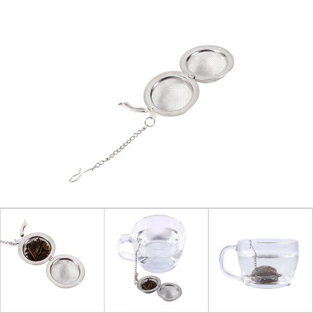 Cute Stainless Steel Tea Infuser, Loose Tea Leaf Strainer Spice Filter Mesh Bucket for for Kitchen, Office, Tea House