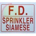 thumbnail image 4 of FD SPRINKLER SIAMESE SIGN(10x12,WHITE,ALUMINUM) -ref19722, 4 of 5