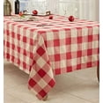 thumbnail image 4 of Fennco Styles Stitched Plaid Tablecloth 70" W X 120" L - Red Woven Table Cover for Home, Dining Table, Banquets, Thanksgiving, Christmas, Holidays and Special Occasion, 4 of 4